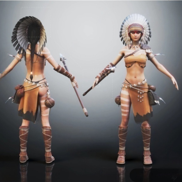 现代游戏角色3D模型